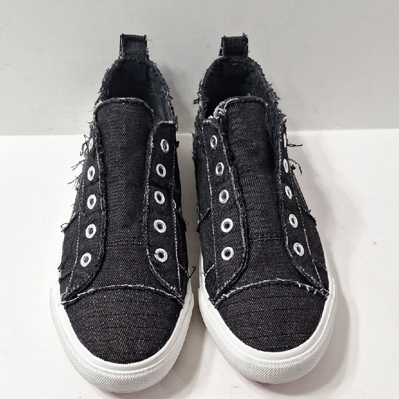 Corky’s Women’s Black Distressed Grunge Slip-On Streetwear Sneakers Size 10 - Picture 1 of 11